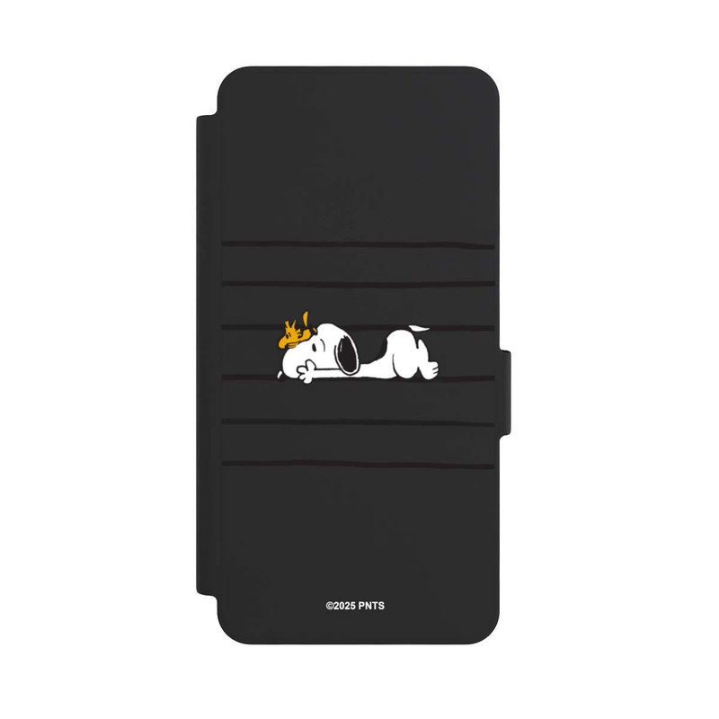 Galaxy S26 NIVOflip Snoopy Woodstock Stripes Peanuts Transparent