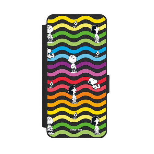 Samsung Galaxy S26 NIVOflip Snoopy Pattern Rainbow Transparent