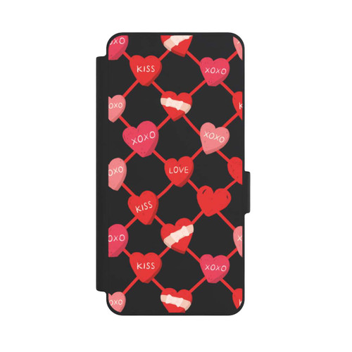 Samsung Galaxy S26 NIVOflip Heart Pattern XOXO Red