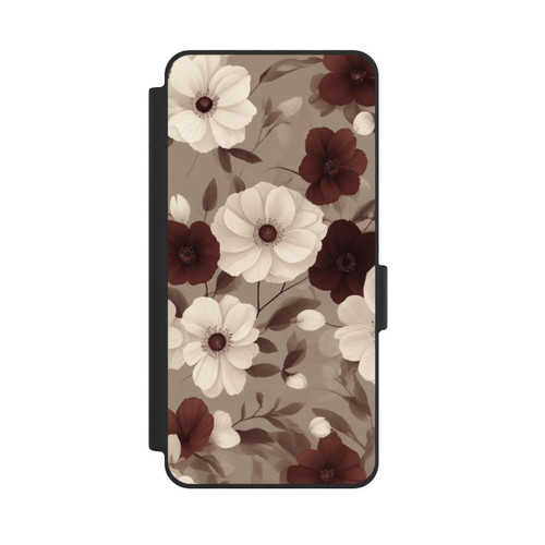 Samsung Galaxy S26 NIVOflip Negative Flower Bordeaux White with AI