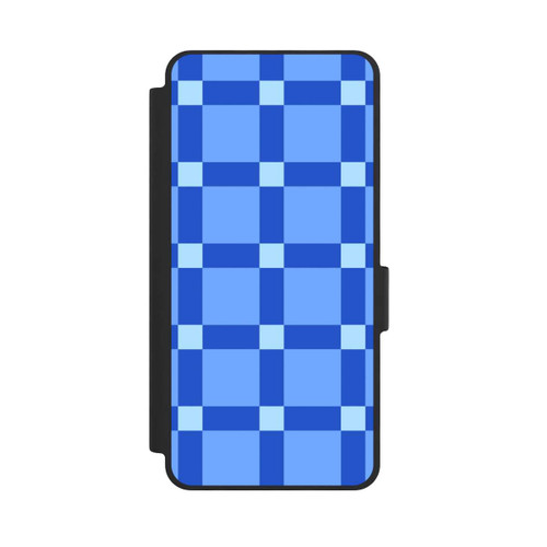 Samsung Galaxy S26 NIVOflip Big Blue Checked Pattern