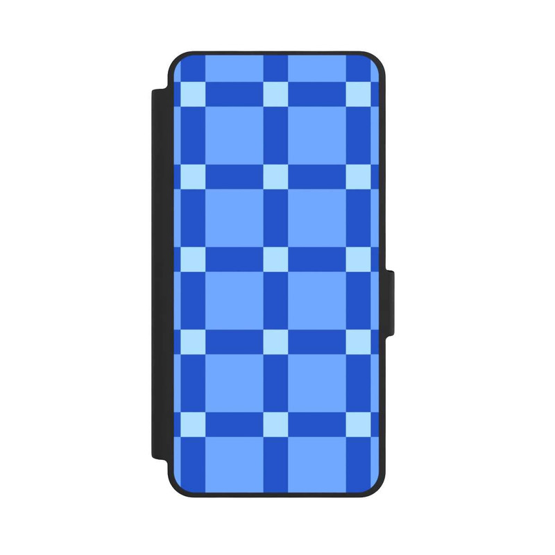 Galaxy S26 NIVOflip Big Blue Checked Pattern