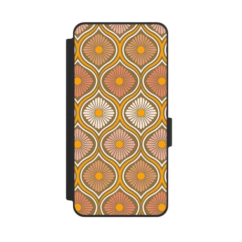 Galaxy S26 NIVOflip Groovy 70s Retro Mid-Century Daisy Flowers