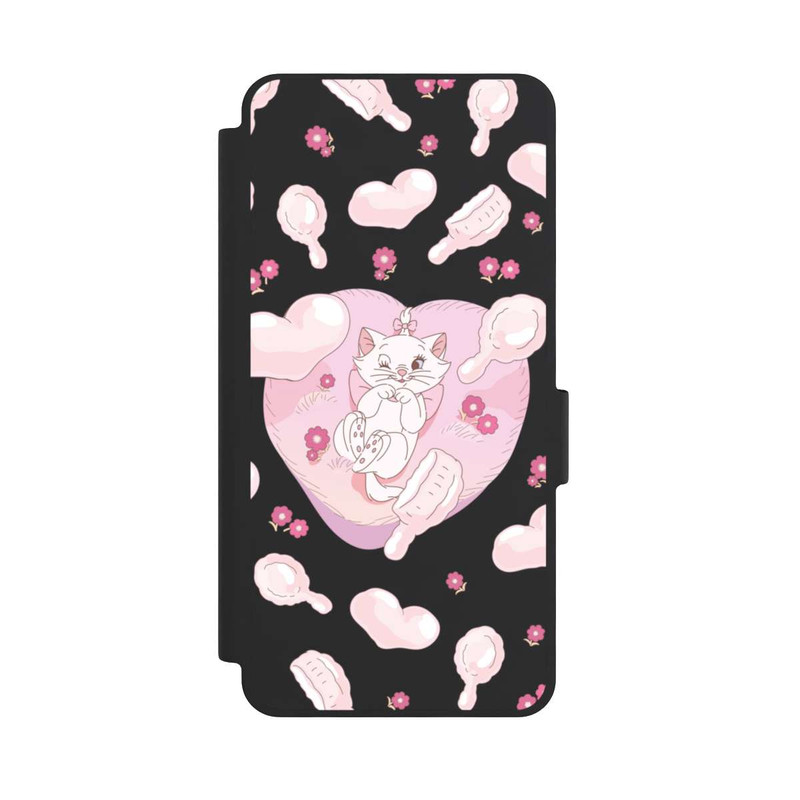 Galaxy S26 NIVOflip Aristocats Marie Hearts Pink Transparent