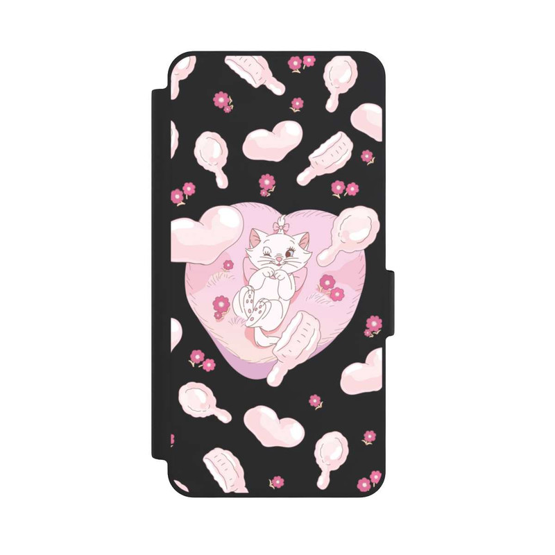 Galaxy S26 NIVOflip Aristochats Marie Cœurs Rose Transparent