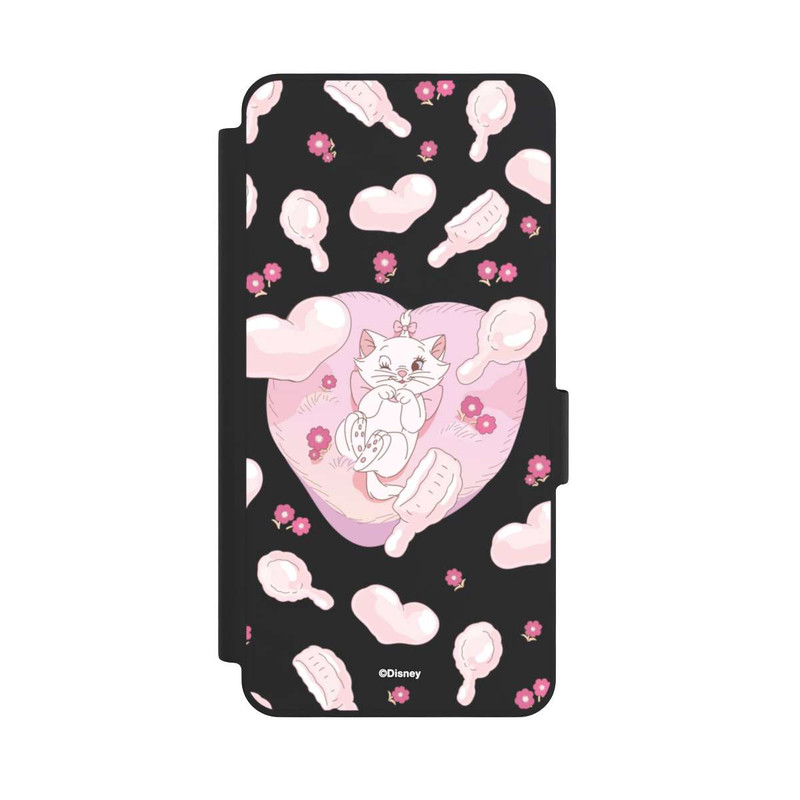 Galaxy S26 NIVOflip Aristochats Marie Cœurs Rose Transparent