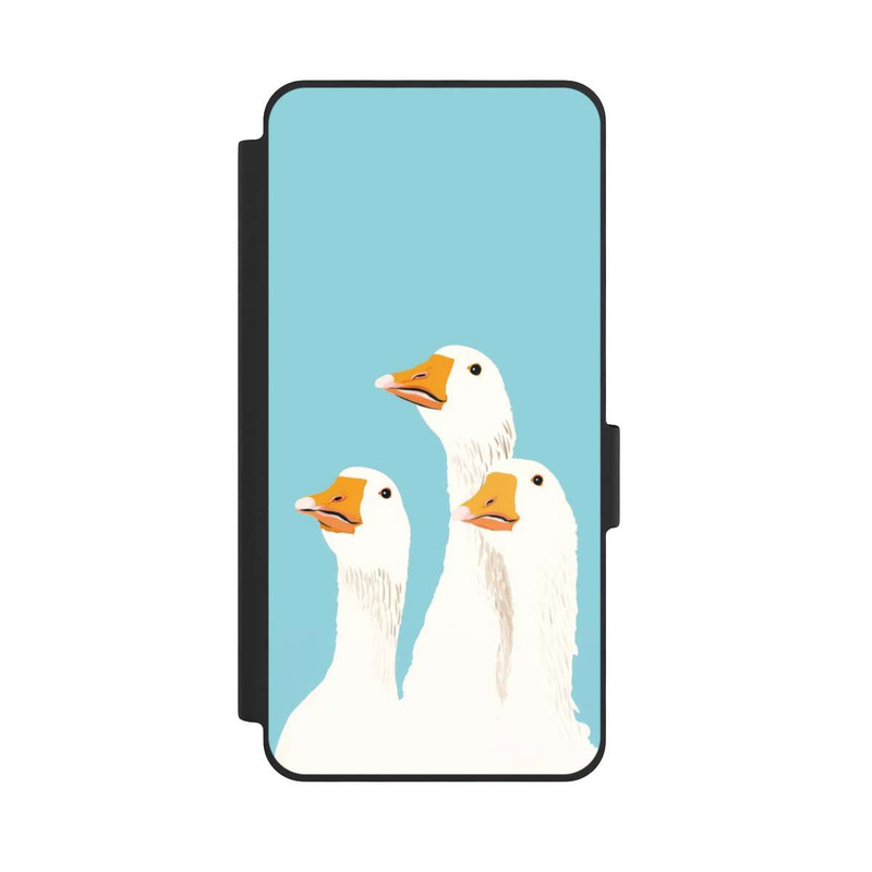 Galaxy S26 NIVOflip Three Geese Light Blue with AI