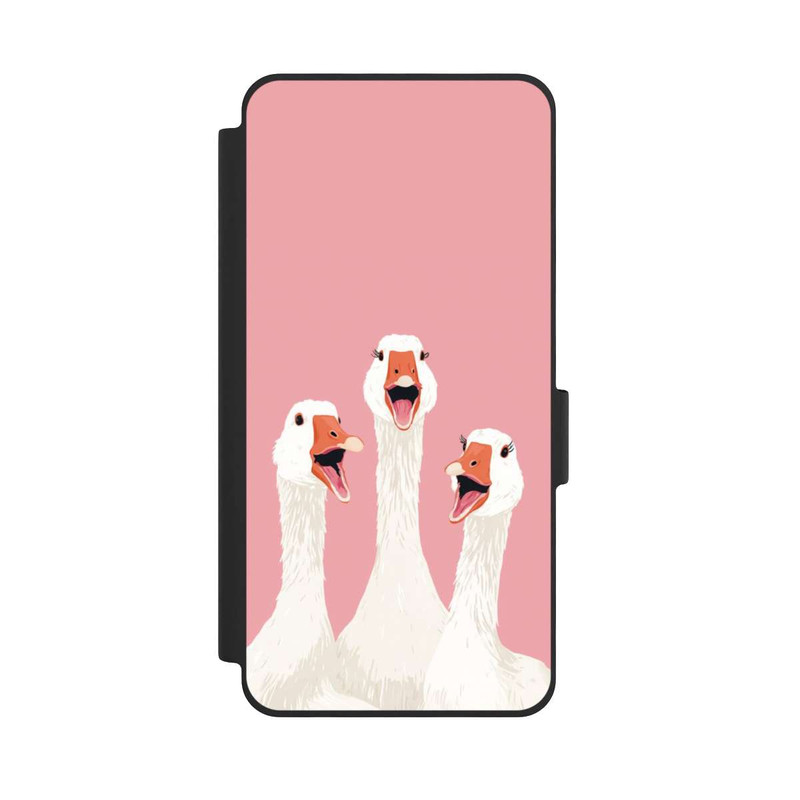 Galaxy S26 NIVOflip Three Geese Pink with AI
