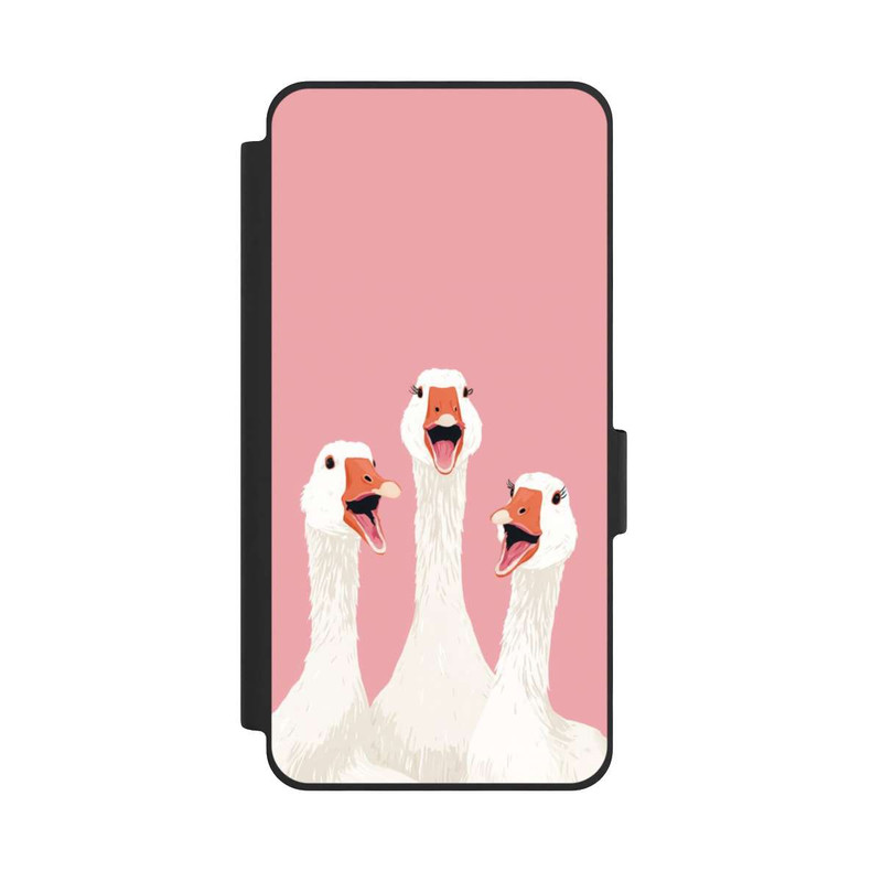 Galaxy S26 NIVOflip Drei Gänse Rosa mit KI