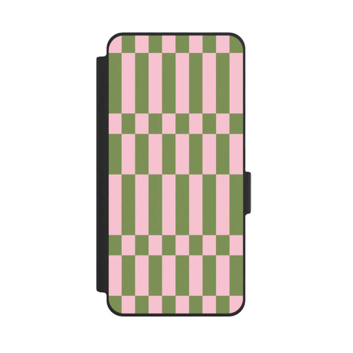 Samsung Galaxy S26 NIVOflip Karomuster in Salbei und Rosa