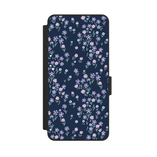 Samsung Galaxy S26 NIVOflip Thème Floral Bleu Foncé