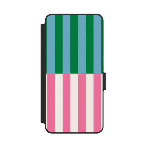 Samsung Galaxy S26 NIVOflip Motif Rayé Vert Rose