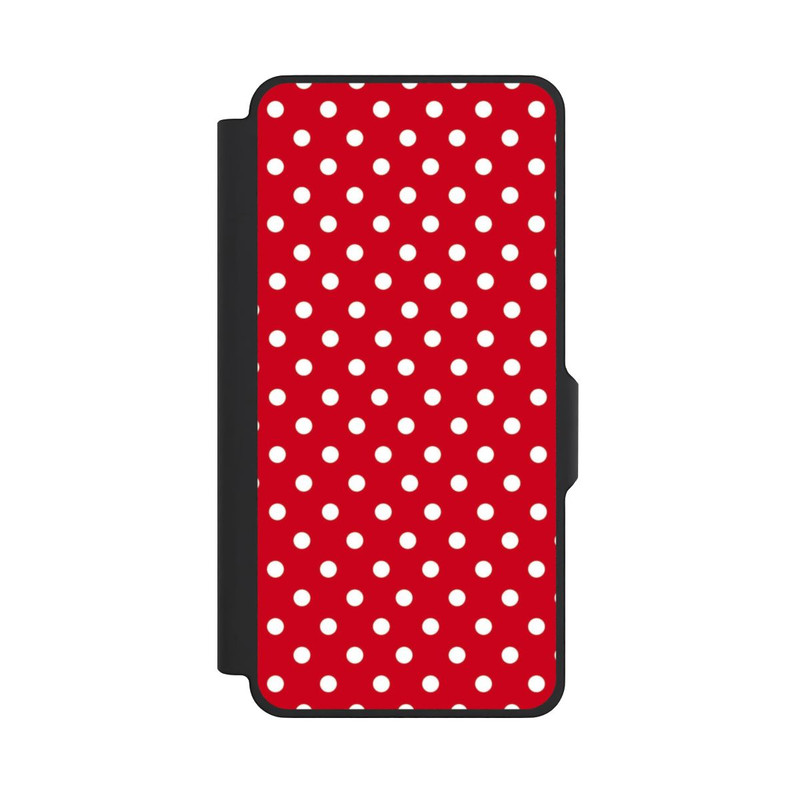 Galaxy S26+ NIVOflip Confettis Blancs sur Fond Rouge
