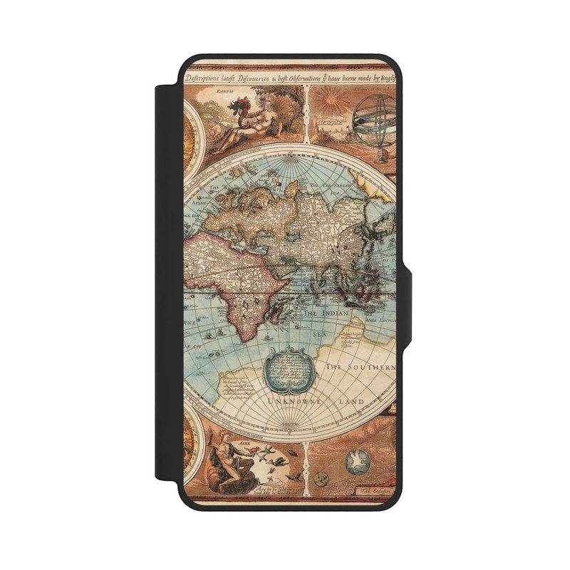 Galaxy S26+ NIVOflip Carte du Monde Ancienne