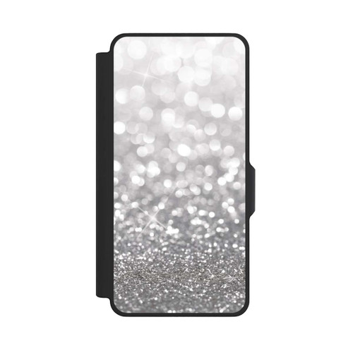 Samsung Galaxy S26+ NIVOflip Pluie de Paillettes Argentées Look