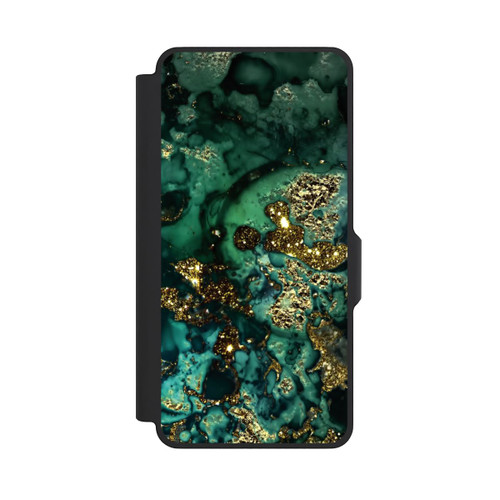 Samsung Galaxy S26+ NIVOflip Cyan Glitzer Marmorlook