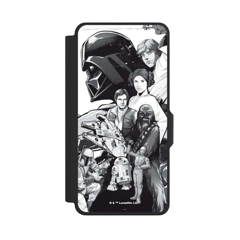 Galaxy S26+ NIVOflip StarWars Charaktere - Schwarz-Weiß