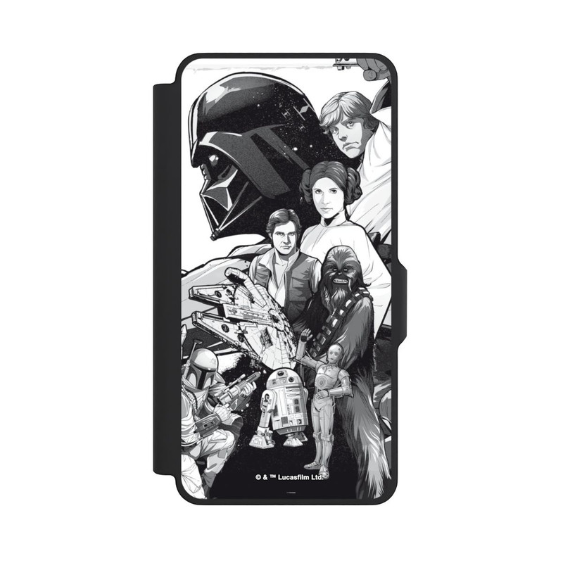 Galaxy S26+ NIVOflip Personnages StarWars - Noir et Blanc