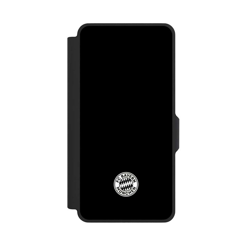 Galaxy S26+ NIVOflip Logo FCB Classique Petit - Blanc sur Fond Noir