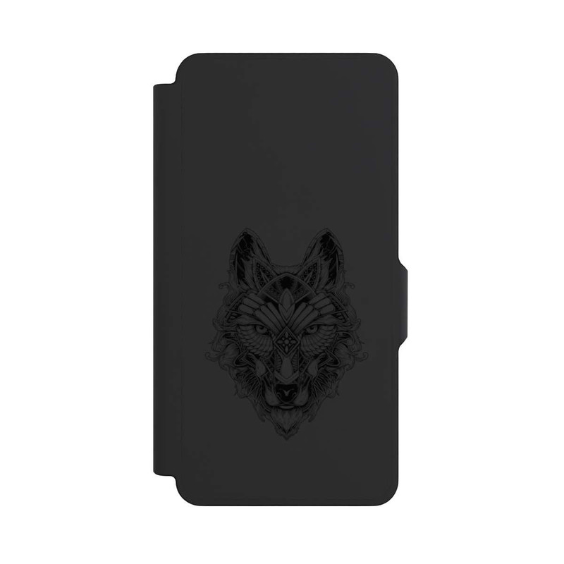 Galaxy S26+ NIVOflip Wolf Mandala ohne Hintergrund