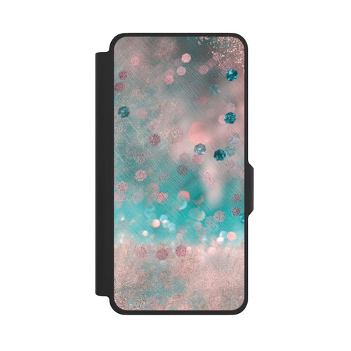 Samsung Galaxy S26+ NIVOflip Turquoise Glamour Glitter Look