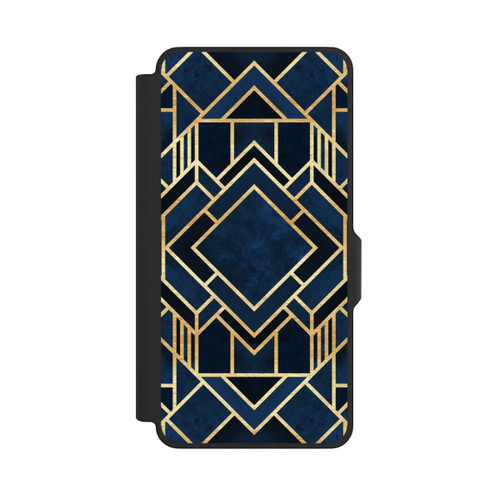 Samsung Galaxy S26+ NIVOflip Kunst Deko Blau Golddruck