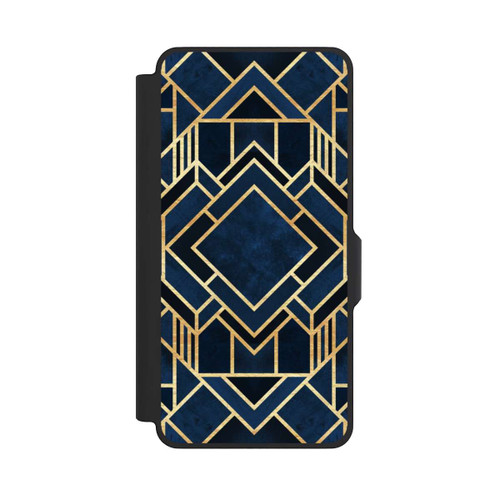 Samsung Galaxy S26+ NIVOflip Kunst Deko Blau Golddruck