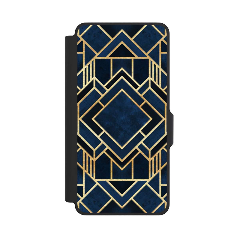 Galaxy S26+ NIVOflip Kunst Deko Blau Golddruck