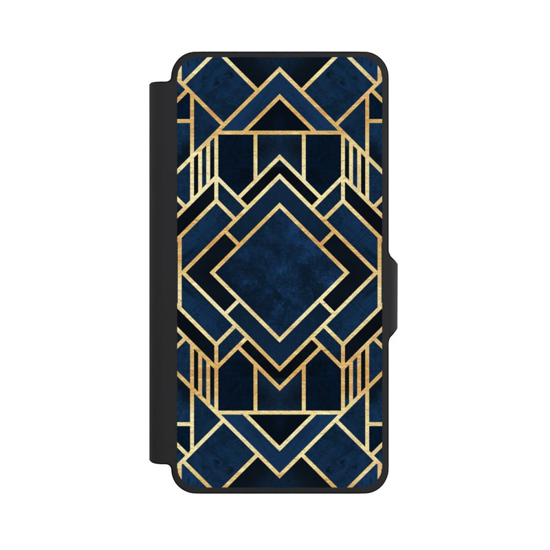 Galaxy S26+ NIVOflip Kunst Deko Blau Golddruck