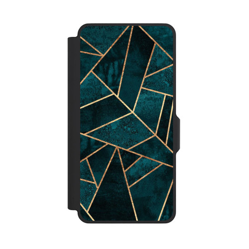 Samsung Galaxy S26+ NIVOflip Tief Blaugrün Stein Gold Druck