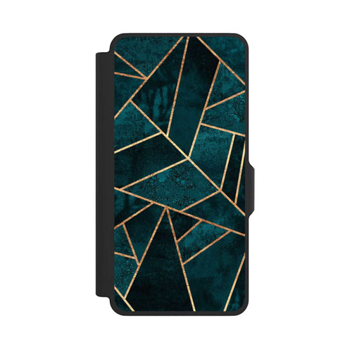 Samsung Galaxy S26+ NIVOflip Tief Blaugrün Stein Gold Druck