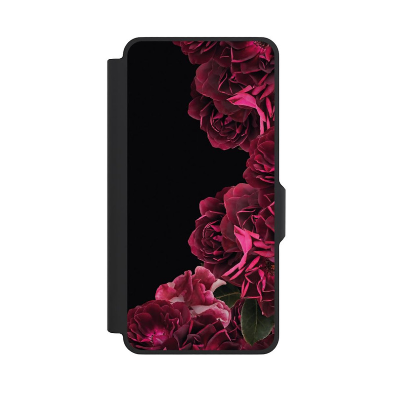 Galaxy S26+ NIVOflip Vintage Rosen auf Schwarz