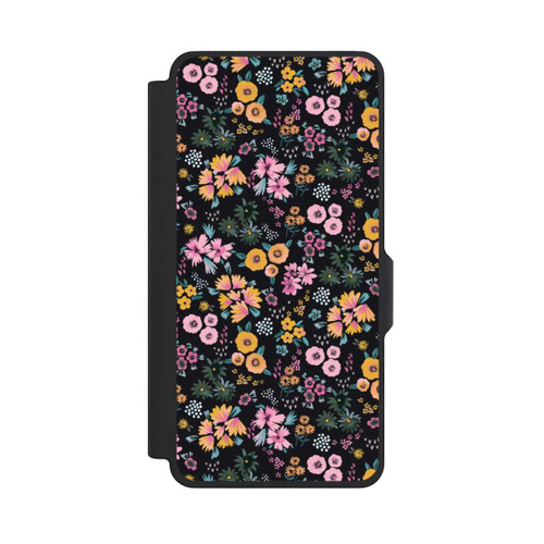 Samsung Galaxy S26+ NIVOflip Kleine bunte Blumen Schwarz 2