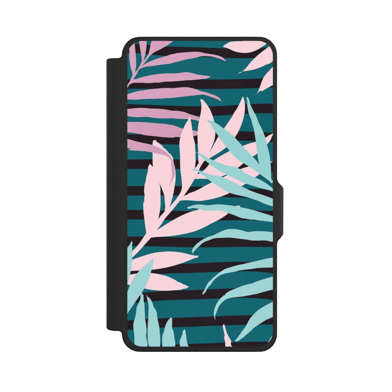 Galaxy S26+ NIVOflip Pastel Jungle Leaves Pink Teal Seamless