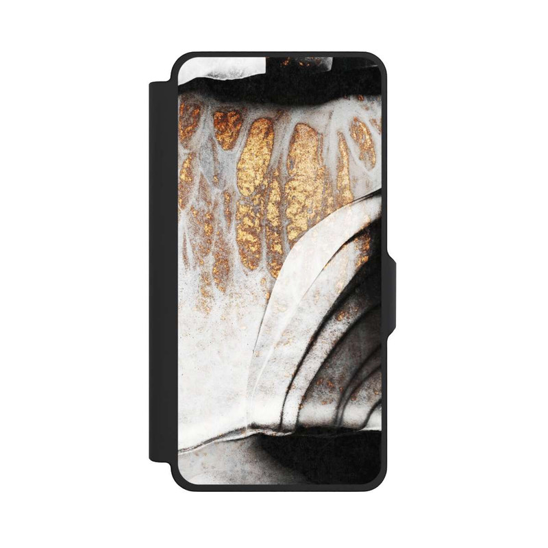 Galaxy S26+ NIVOflip Schwarze und goldene Adern