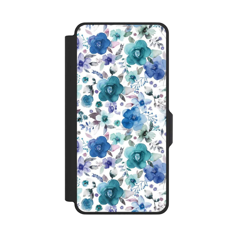 Galaxy S26+ NIVOflip Bouquets de fleurs d'hiver bleu