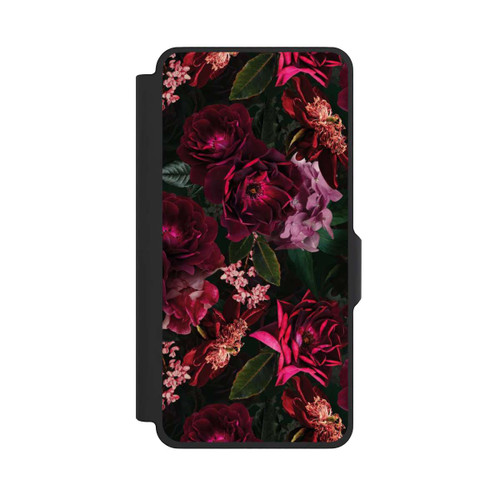 Samsung Galaxy S26+ NIVOflip Dark Red and Pink Flowers