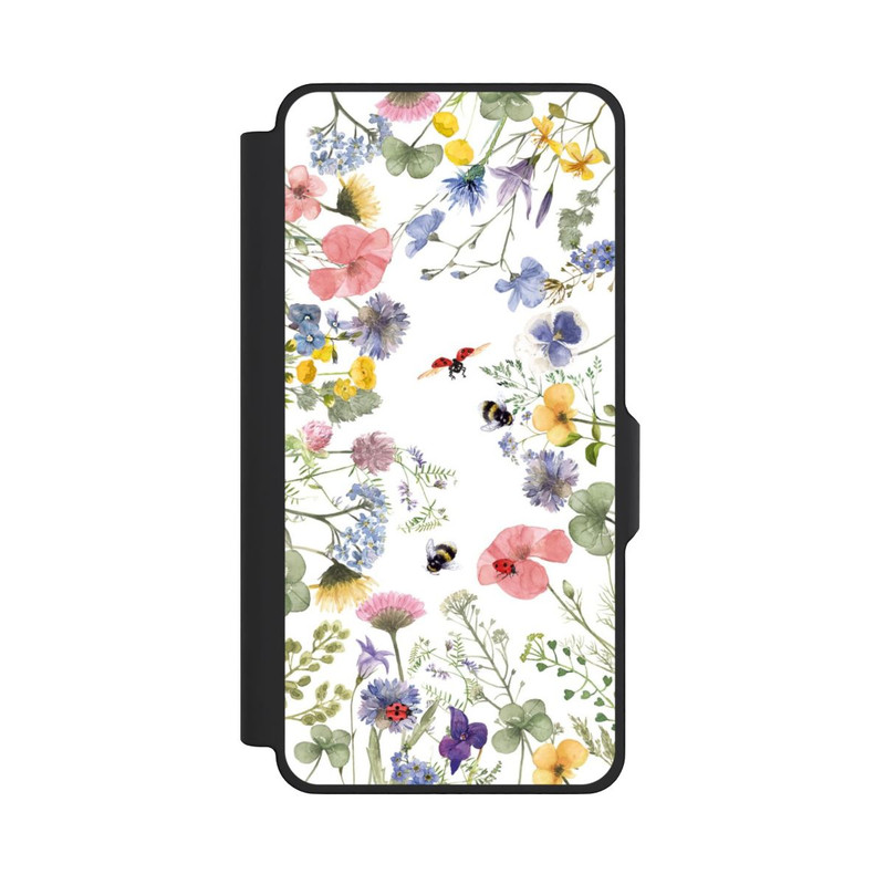 Galaxy S26+ NIVOflip Bunte Frühlingsblumen und Bienen