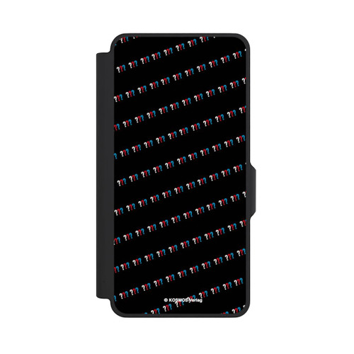 Samsung Galaxy S26+ NIVOflip Drei Fragezeichen Muster Schräg
