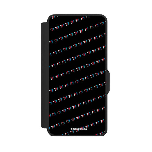 Samsung Galaxy S26+ NIVOflip Drei Fragezeichen Muster Schräg