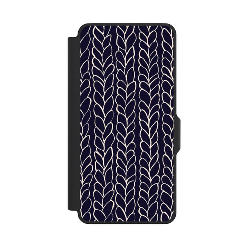 Samsung Galaxy S26+ NIVOflip Wool Braids Drawings Navy