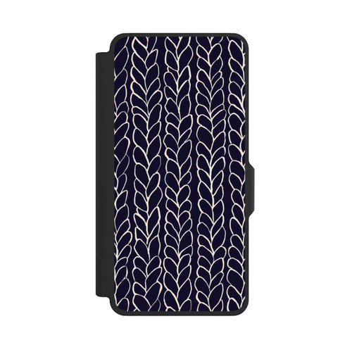Samsung Galaxy S26+ NIVOflip Wool Braids Drawings Navy