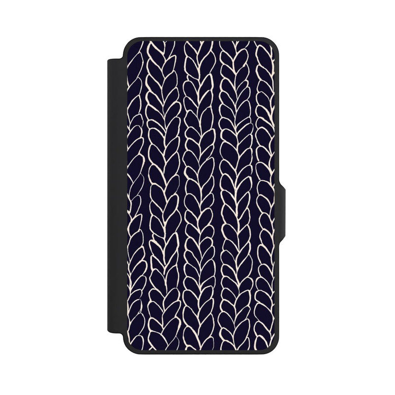 Galaxy S26+ NIVOflip Wool Braids Drawings Navy
