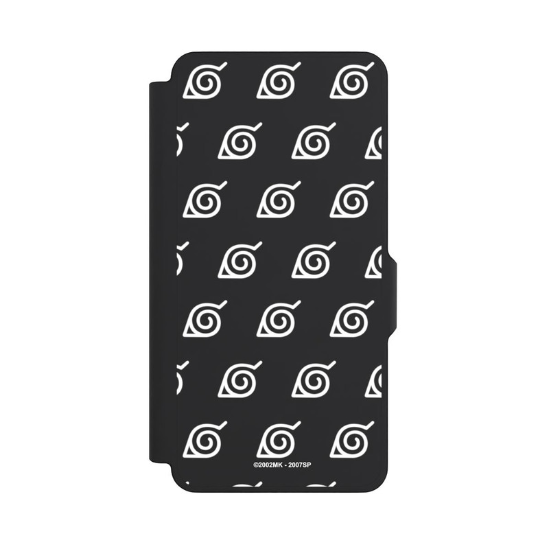 Galaxy S26+ NIVOflip Konoha Pattern Blanc sur Fond Transparent