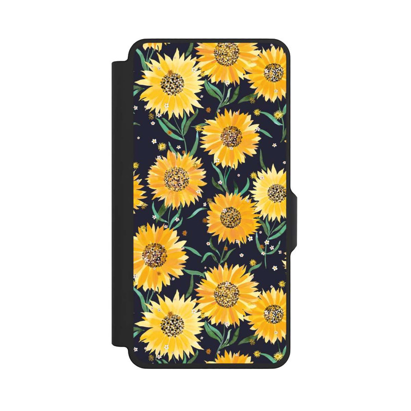 Galaxy S26+ NIVOflip Sonnenblumen schwarz