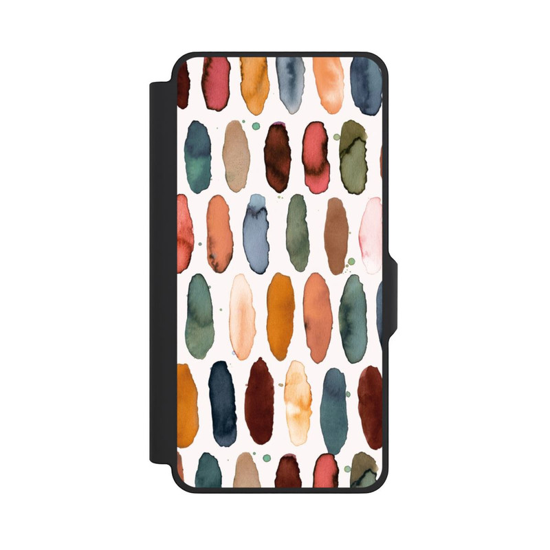 Galaxy S26+ NIVOflip Aquarellstriche aus mineralischem Terrakotta