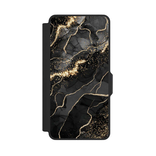 Samsung Galaxy S26+ NIVOflip Look Spirales de Marbre Sombre &amp; Or
