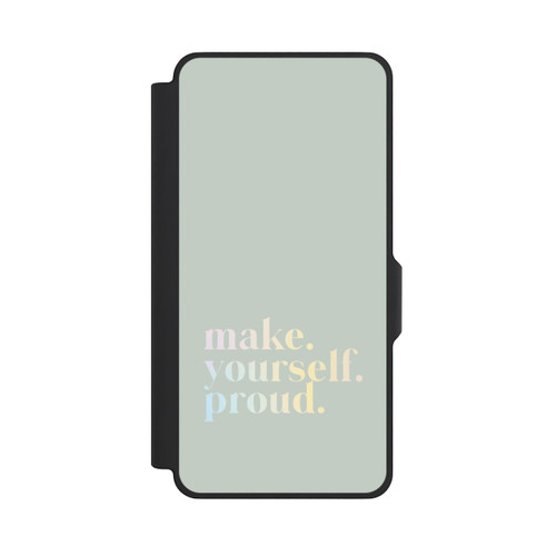 Samsung Galaxy S26+ NIVOflip Make Yourself Proud Quote-Mint and Gradient
