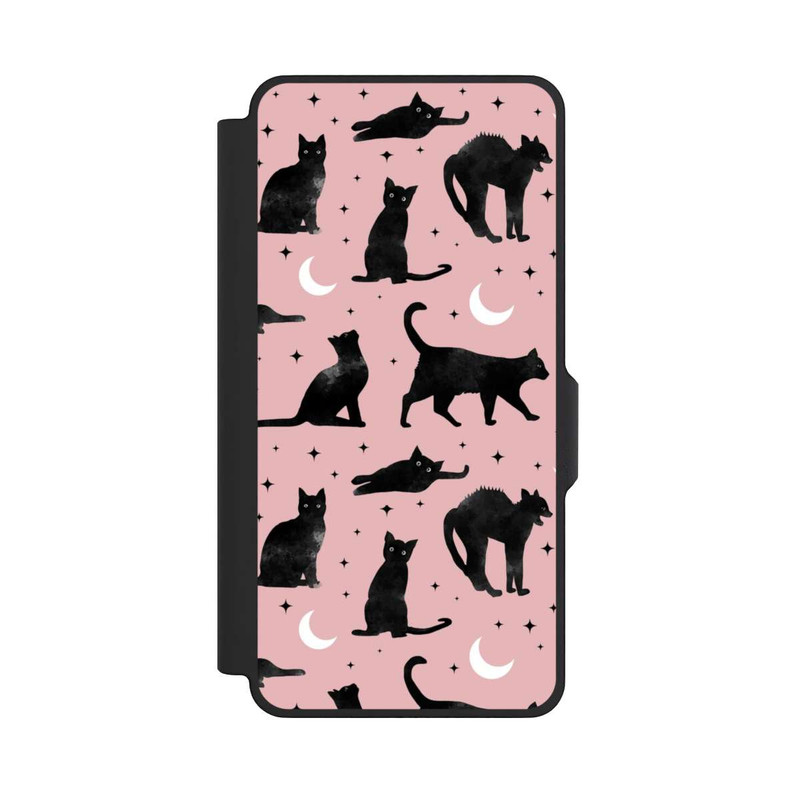 Galaxy S26+ NIVOflip Lune & Chats Fond Rose