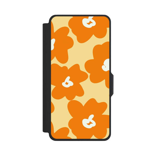 Samsung Galaxy S26+ NIVOflip Retro floral pattern Päivi yellow orange
